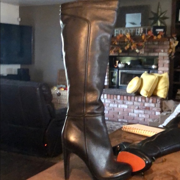 Rachel Zoe soft leather knee high platform boots - Picture 2 of 8